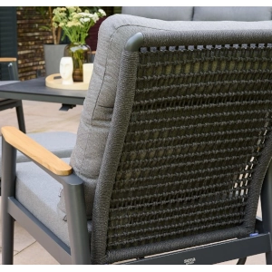 Loungeset Talina Lifttisch + Cortina Loungesessel + 2-Sitzer Loungesofa + 3-Sitzer Loungesofa + Hocker