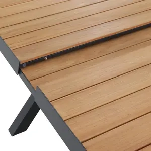 Gartenmöbelset Sincro Ausziehtisch + 6x Bologna Stapelsessel